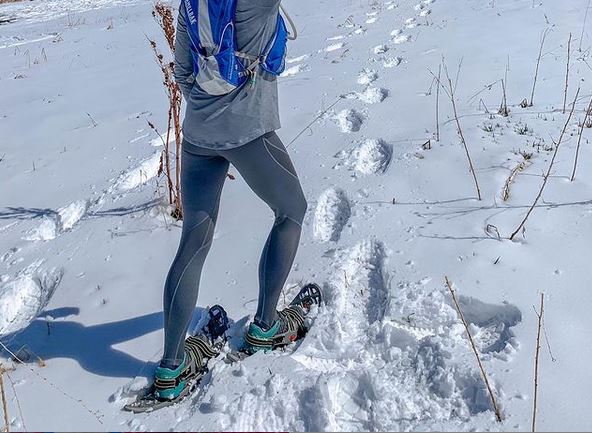 running in snowshoes