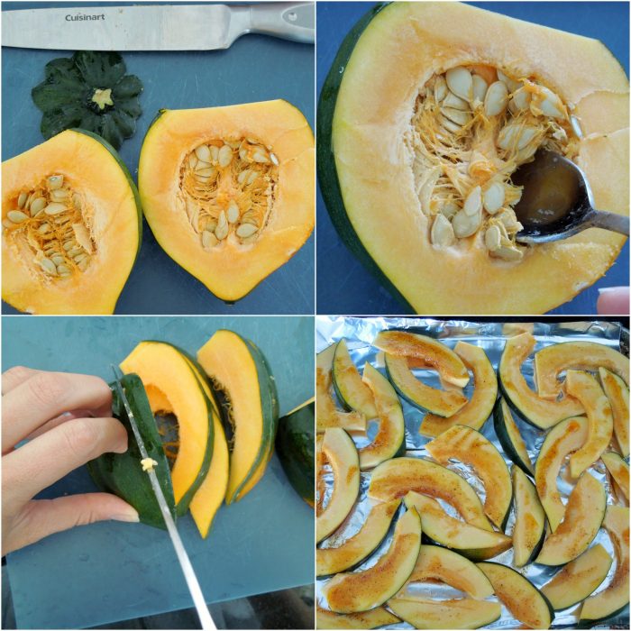 How to cut acorn squash - click for recipe