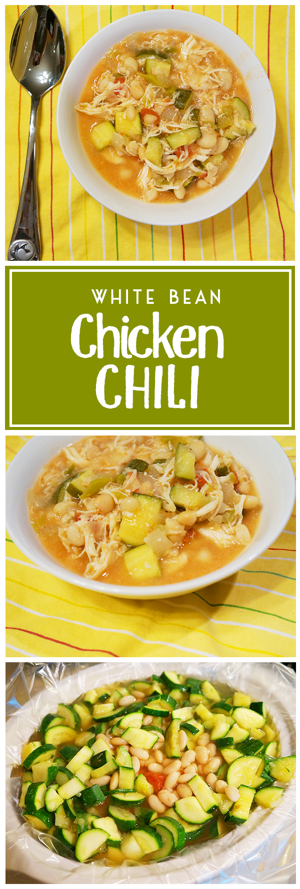 Healthy White Bean Chicken Chili - perfect healthy slow cooker dinner recipe