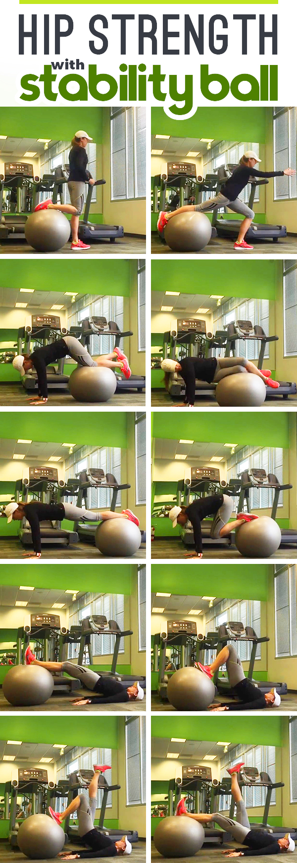 Improve Hip Strength with Stability Ball to prevent IT Band Syndrome and runner's knee