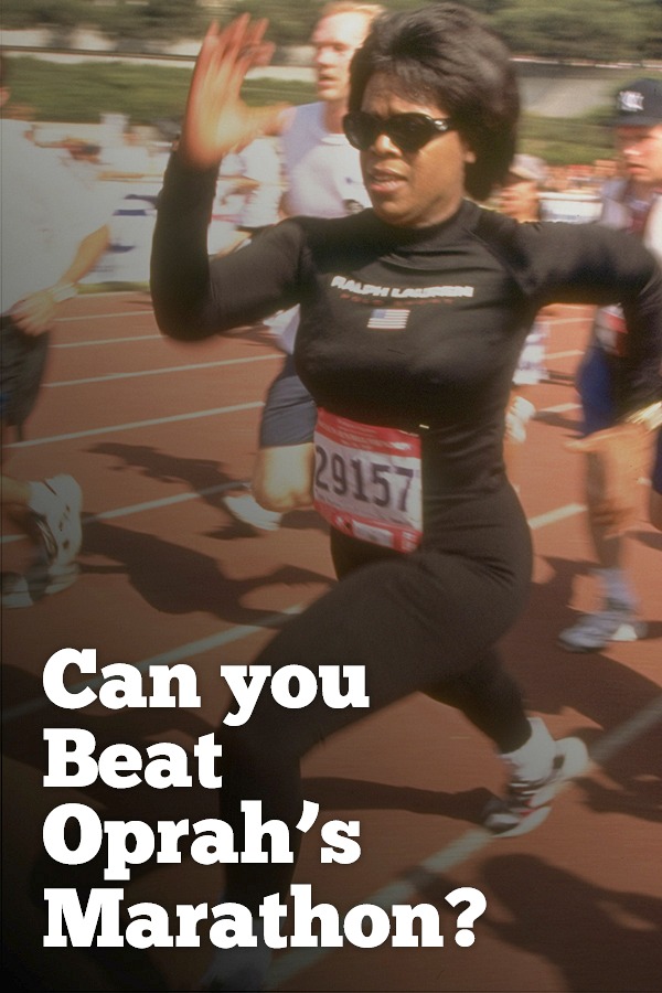 Why do we care about Oprah's marathon finish time