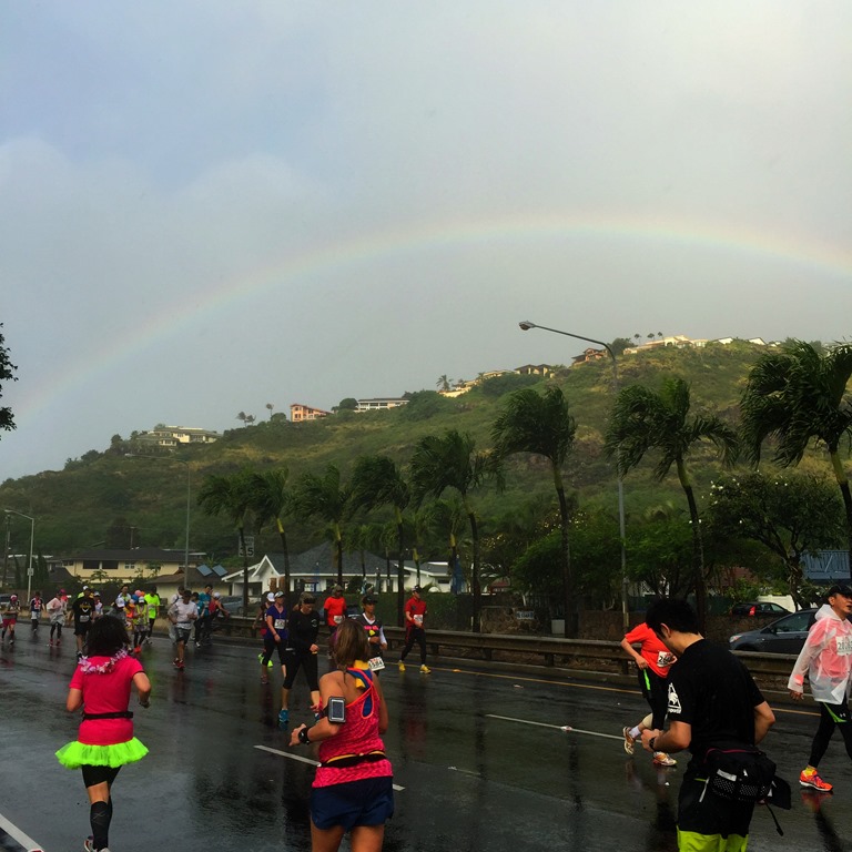 running in the rain