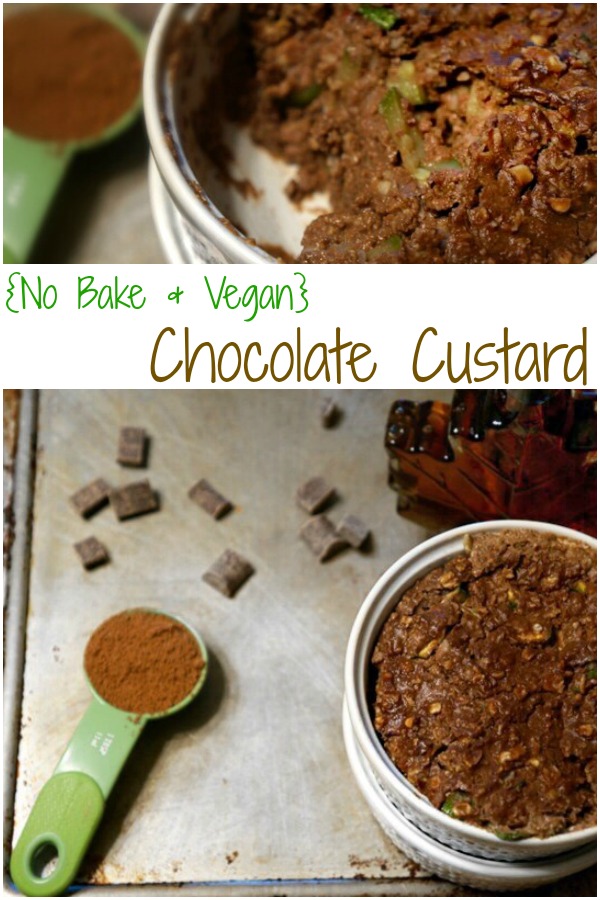 Chocolate Custard Cups - easy vegan and gluten free recipe with a sneaky veggie