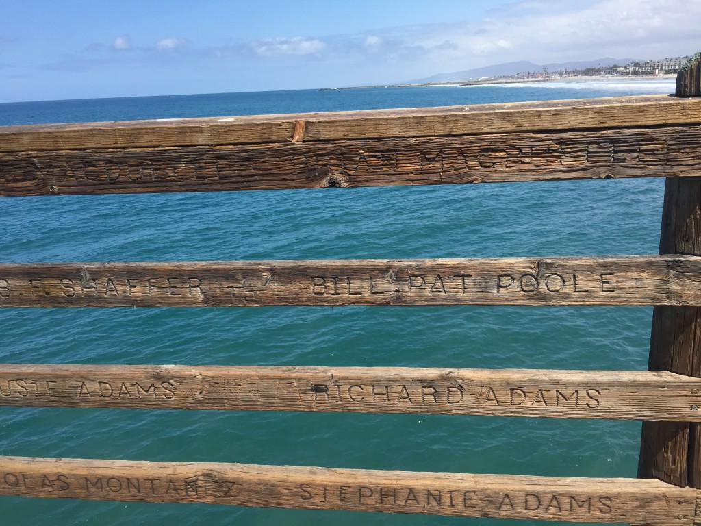Oceanside Pier with names of military