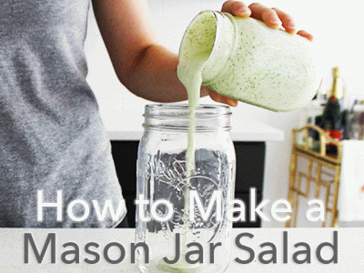 How to make a mason jar salad - tips for adding more fruits and vegetables to your diet!