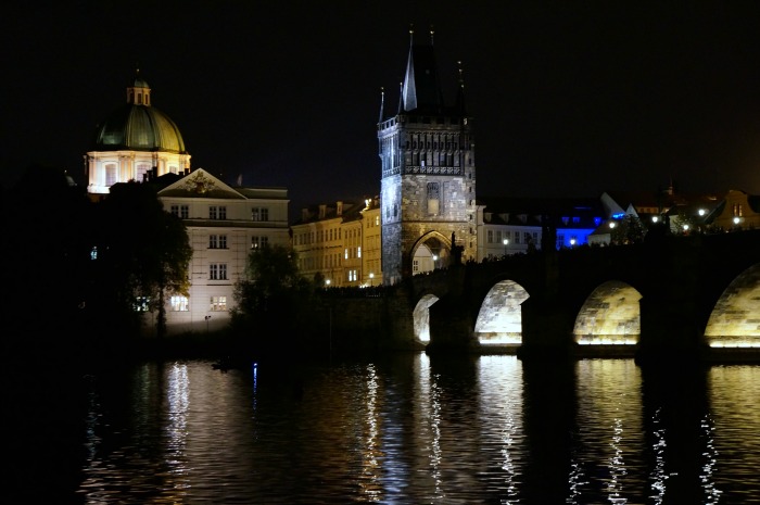 Boat tour of Prague at night