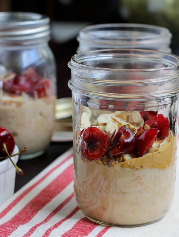 20 Easy Slow Cooker Recipes to make healthy eating a breeze - Cherry Almond Oatmeal from Love and Zest