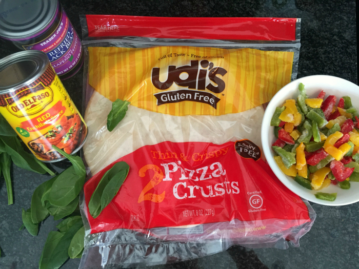 Cooking with UDI's gluten free pizza crust