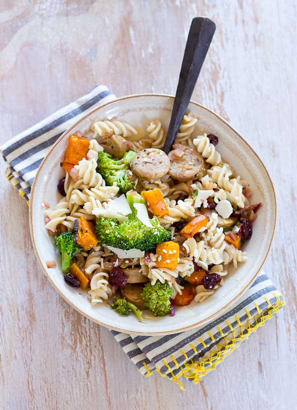 Recovery Meals with Berries - Get Love and Zest Recipe for Butternut Squash Chicken Pasta with Tart Cherries and more