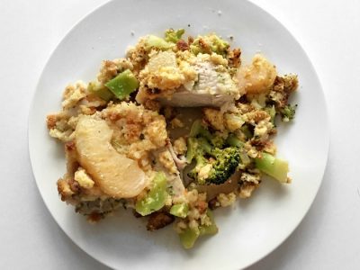Apple Stuffing Pork Chops - a quick easy recipe for weeknights