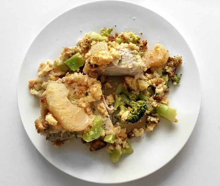 Apple Stuffing Pork Chops - a quick easy recipe for weeknights