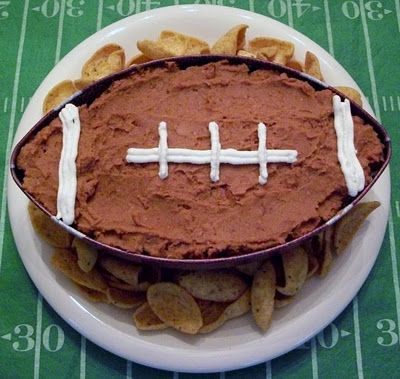 Football themed seven layer dip recipe - how to make it healthier too
