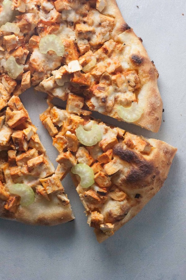 Healthy, High protein Dairy free meal ideas, Buffalo Chicken Pizza