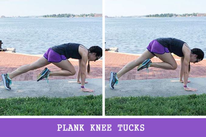 Plank knee tucks