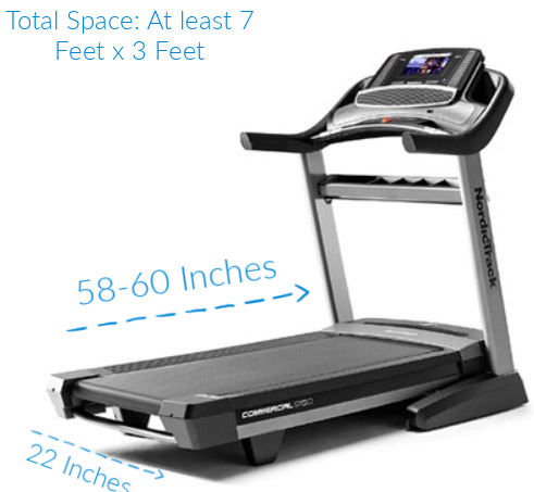 how much space for treadmill