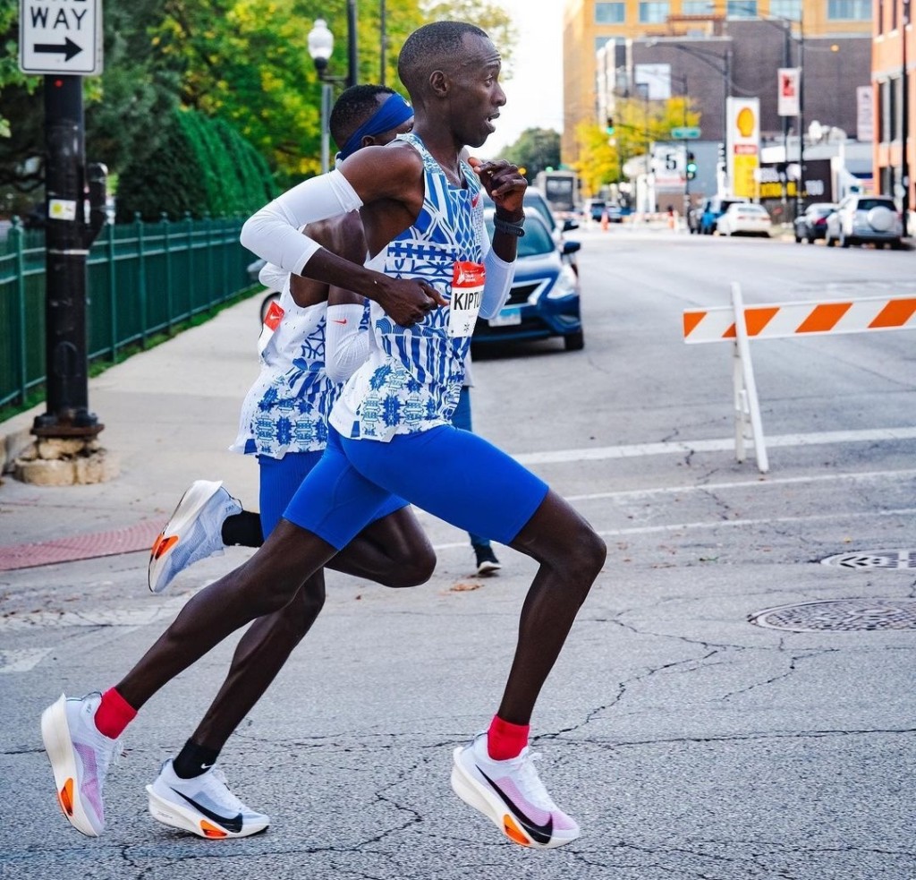 Kelvin Kiptum Chicago marathon in Alphafly
